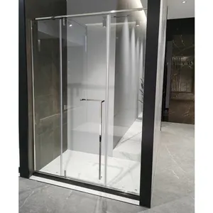 Porta per doccia in vetro trasparente senza cornice porta a battente in vetro trasparente sexy per bagno