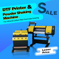 Imprimante DTF automatique de petite taille 60cm de 24 pouces avec shaker et séchoir Machine d'impression de T-shirt Imprimante DTF