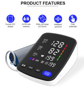 Appareil microcontrôleurs de pression artérielle automatique, appareil électronique, certifié CE, mm, moniteur BP du bras supérieur, numérique, intelligente - Product Image 2