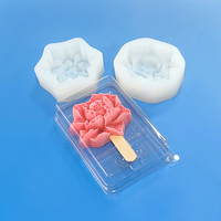 Moule à gâteau en silicone de qualité alimentaire pour crème glacée, dessert, mousse, fleur de pivoine, fleur de pêche, résistant aux basses températures