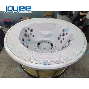 JOYEE wholesale cheap price 6 people circular round aristech acrylic balboa pump water overflow spa outdoor hydro hotttub
