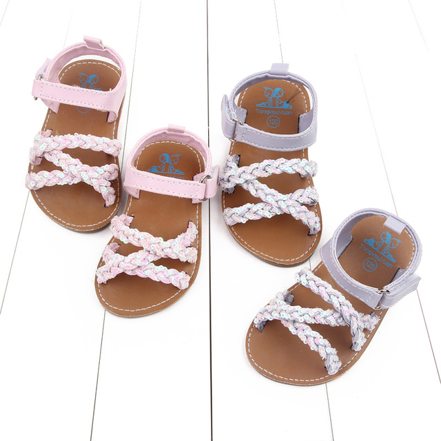 2022 Summer Baby Girls Non Slip Rubber Sole Toddler Infant Sandals