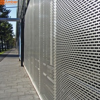 Panneaux de façade en aluminium sur mesure, tôle perforée décorative à motifs pour revêtement mural extérieur commercial