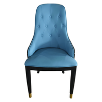 Fauteuil en bois massif de luxe léger haut de gamme avec dossier rembourré pour chaise d'hôtel et de restaurant de salle à manger