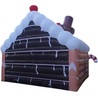 Expédition rapide par avion, maison gonflable du Père Noël 2026, grotte gonflable du Père Noël, décoration de jardin, maison de Noël gonflable