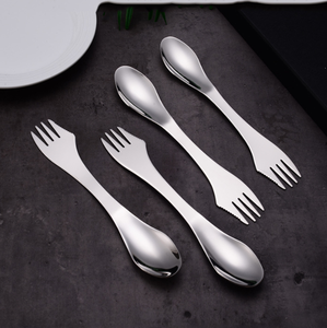 DFO10 - Ensemble de couverts de camping portable tout-en-un en acier inoxydable pour 3 personnes (fourchette, couteau, cuillère) - 3 fonctions en 1 - Product Image 5