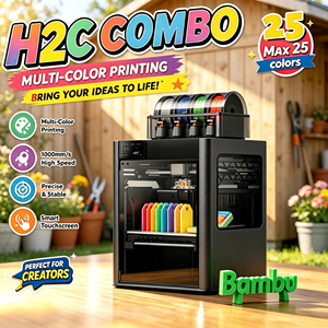 Lab H2C Laser Full 3D Printer 40W Cut Engrave 6 Color Brand New Original Unlocked Easy Setup Flagship Desktop FDM 3D Printer for - Product Image 1