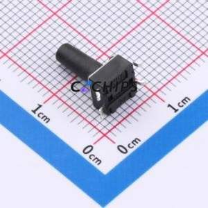 K2-6639SP-Q4SC-04 Tactile Switch SMD-4P,6x6mm Switch Single Pole Single Throw Round Button 2.5N Vertical Mount - Product Image 2