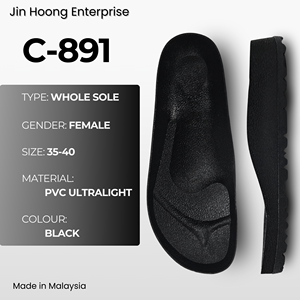 Zapatos de Mujer Jin Hoong C-891 Negros con Suela de PVC Ultraligera, Plantilla Integrada y Diseño Ligero Antideslizante - Product Image 1