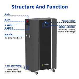 德国库存51.2V 314Ah磷酸铁锂太阳能电池14.3kwh 15kWh 16kWh家用储能8000次循环太阳能发电机 - Product Image 4