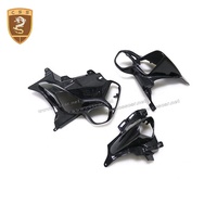 Accessoires de décoration intérieure pour voiture en fibre de carbone sèche de style OEM pour FERRARI 458