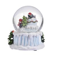 3d personnalisé mignon pingouin statue modèle boule de neige de Noël art souvenir cadeaux résine artisanat décoration de la maison figurine armoire affichage