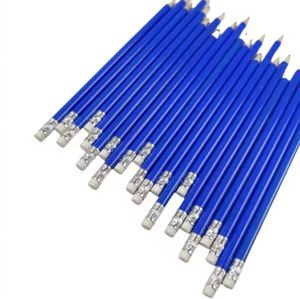 Crayon promotionnel personnalisé en vrac de 7,5 pouces pour enfants, en bois, à mine noire avec gomme, pour l'école et le bureau - Product Image 4