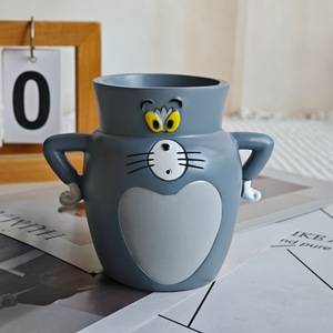 Vasi Decorativi a Tema <span class=keywords><strong>Tom</strong></span> e Jerry: Fioriere e Organizzatori da Scrivania con Personaggi dei Cartoni Animati per Accenti Domestici Fantasiosi - Product Image 5