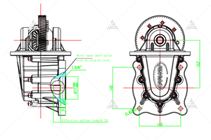 Conjunto de eje trasero de vehículo eléctrico con <span class=keywords><strong>diferencial</strong></span> integrado para autobuses turísticos eléctricos, furgonetas, automóviles: duradero - Product Image 4