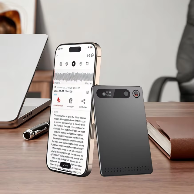 A1 AI Multilingual Meeting Recorder | GPT-4o Real-time 112 Languages | 64GB+23H Battery | Secure Magnetic Edition