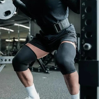 CR NEOPRENE Tissu Spécial 7mm Haltérophilie Manches de Genou de Haute Qualité pour le Levage-7MM Noir Haltérophilie Genouillère