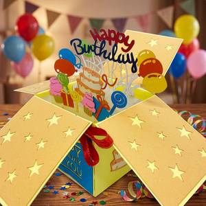 Boîte cadeau tendance pour anniversaire, carte pop-up 3D faite à la main, découpe artisanale, design personnalisé Vietnam, ange en papier, meilleur choix de cadeaux - Product Image 2