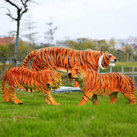Sculptures d'animaux grandeur nature en résine, décorations d'extérieur sur mesure, tigre, lion, léopard, gorille, objets de collection