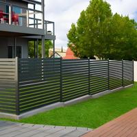 Clôture de jardin en alliage d'aluminium de bonne qualité, traitée thermiquement, finition peinture poudrée - Écologique, durable, design moderne, résistante aux intempéries