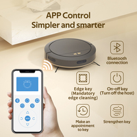 Robot aspirateur intelligent 3 en 1 avec commande par application, aspiration de 3000 Pa, filtre HEPA, nettoyage efficace à sec et à humide pour la maison