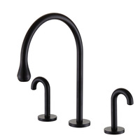 Robinet de lavabo moderne à double poignée en laiton brossé doré, 3 trous, à poser sur le comptoir, prix usine