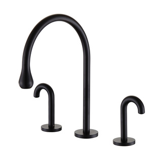 Robinet de lavabo moderne à double poignée en laiton brossé doré, 3 trous, à poser sur le comptoir, <span class=keywords><strong>prix</strong></span> usine - Product Image 5