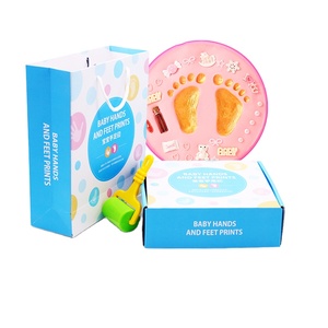Bé dấu tay Dấu Chân khung ảnh DIY Tay Đúc Kit plasticine đất sét bé dấu chân Kit inkless - Product Image 4