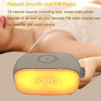 Sunirse Wecker Schlummerfunktion Sonnenuntergang-Schlafhilfe-Lampe BT-Musikbox für Kinder und Zuhause