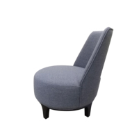 Fauteuil d'appoint moderne et confortable pour chambre et salon, chaise longue individuelle, fauteuil d'appoint rond avec cadre en bois et revêtement pour villa et hall d'hôtel