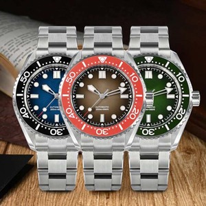 Montre automatique de plongée vintage à cadran dégradé, saphir, luminescence, revêtement antireflet, lunette en céramique, étanche, montre-bracelet pour homme - Product Image 4