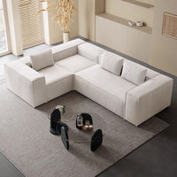 Canapé en tissu doux de style moderne en forme de L, meubles de salon, canapé avec coin salon, canapés pour la maison, design simple, canapé modulaire
