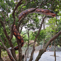 Serpent animatronique en silicone et métal, modèle réaliste grandeur nature de boa pour la décoration de parcs à thème jungle