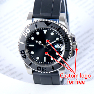 Không Có Logo Nh35 Sub Xem Ngày Quay Số Cơ Khí Tự Động Sapphire Pha Lê Phong Trào 10Bar Không Thấm Nước Dây Đeo Cao Su Người Đàn Ông Sang Trọng Watcher - Product Image 6