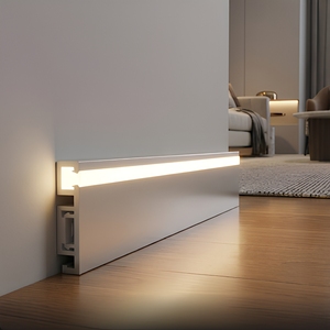 Profilé en aluminium LED pour <span class=keywords><strong>plinthe</strong></span> lumineuse encastrée, système de canal de <span class=keywords><strong>plinthe</strong></span> murale encastrable, durable - Product Image 1