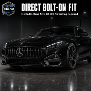 Pour Mercedes <span class=keywords><strong>AMG</strong></span> <span class=keywords><strong>GT</strong></span> <span class=keywords><strong>63</strong></span> <span class=keywords><strong>4</strong></span> <span class=keywords><strong>portes</strong></span>, aérations de pare-chocs avant en fibre de carbone véritable, tissage sergé 2x2, finition brillante, paire - Product Image 4