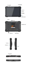 Tablet PC Robusta para Vehículos Agrícolas de 10 Pulgadas, IP67, NXP 1000nits, WIFI/BT/4G/GPS, Linux, con NFC/USB/RS232/ACC/CANBUS para Cosechadoras