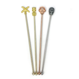 Agitadores de Bebidas em Aço Inoxidável de Grau Alimentício com Design Personalizado, Cores e Logotipo, Seguros para Teste, Prateados e Dourados, para Coquetéis - Product Image 5