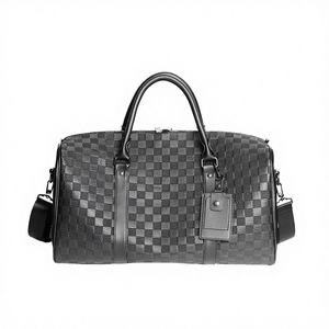 Carsinya <b>Holdall</b> Luxury PU Duffle <b>Bag</b> for <b>Men</b> 16 Inch Brown Unisex with Zipper Closure Travel Model 231116 China Origin - Product Image 3