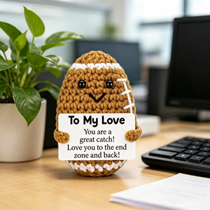 Muñeco de Ganchillo Hecho a Mano de Algodón - Regalo de San Valentín o Cumpleaños para Hija, Padres de Acuerdo - Divertido y Lindo Te Amo Papá, Regalo Único de Fútbol - Product Image 5
