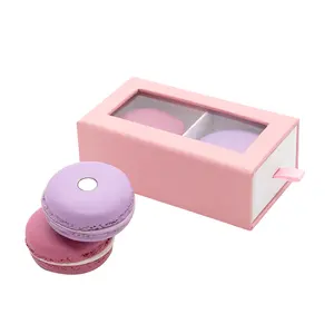 Custom Printed Macaron Cookie Packaging Gift Box Custom With Clear Window Chocolate Box