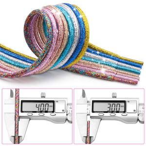 WEGOODZF Lacets Personnalisés en Polyester à Paillettes Épaisses de 4,5 mm, Scintillants Métalliques Dorés et Argentés pour Chaussures en Toile et Baskets - Product Image 3