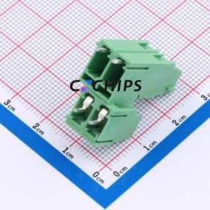 DB128B-5.0-2*2P-GN-S Screw Terminal Block Through hole Component (THT),P=5mm Connector 2x2P 5mm Green Through Hole - Product Image 2