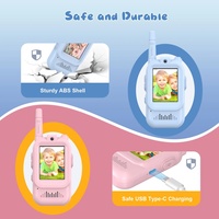 Walkie-Talkie de Video para Niños Mejorado de 2 Pulgadas, 2 Vías, Alcance de 1500 Pies, Efectos de Voz Geniales, Red 2G, Resistente al Agua IP55, para Niños de 3 a 12 Años