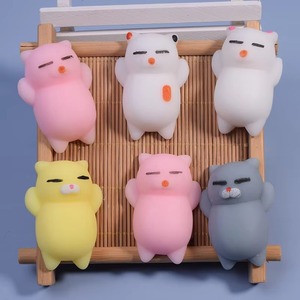 Jouets à presser en TPR Mochi Kawaii en forme d'animaux mignons en gros, jouets anti-stress unisexes pour enfants de 5 à 7 ans - Product Image 1