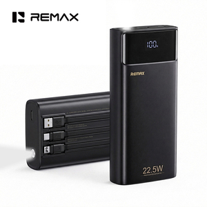 แบตสำรอง <span class=keywords><strong>Remax</strong></span> 20000mAh ชาร์จเร็ว พกพาสะดวก สายชาร์จในตัว USB-C กำลังไฟ 22.5W พร้อมไฟฉาย LED - Product Image 1
