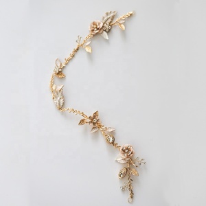 ROMANTIC Bridal Clear Crystal Vintage Fancy Flower Bridal <strong>Hair</strong> <strong>Pieces</strong> for Bride or <strong>Bridesmaid</strong> - Product Image 2
