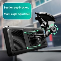 Moniteur bébé pour voiture de 6,86 pouces, double canal, écran LCD AHD, caméra de vision nocturne, surveillance des sièges arrière, alimentation Type-C