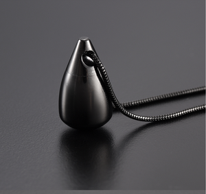 Полированная урна-капелька из нержавеющей стали, подвеска для кремации, памятное ожерелье, держатель для золы, ювелирные изделия для человеческого сувенира - Product Image 5