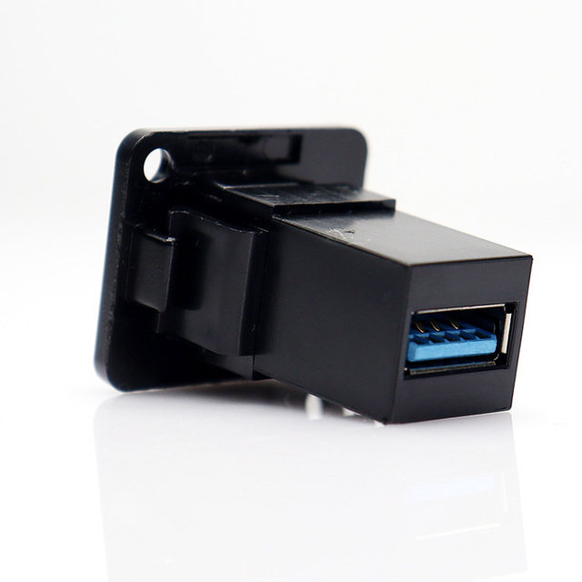 D-Type Panel Mount USB 3.0 RJ45 TYPE C Female Feedthrough Bulkhead Transfer Connector for Panel Mount
